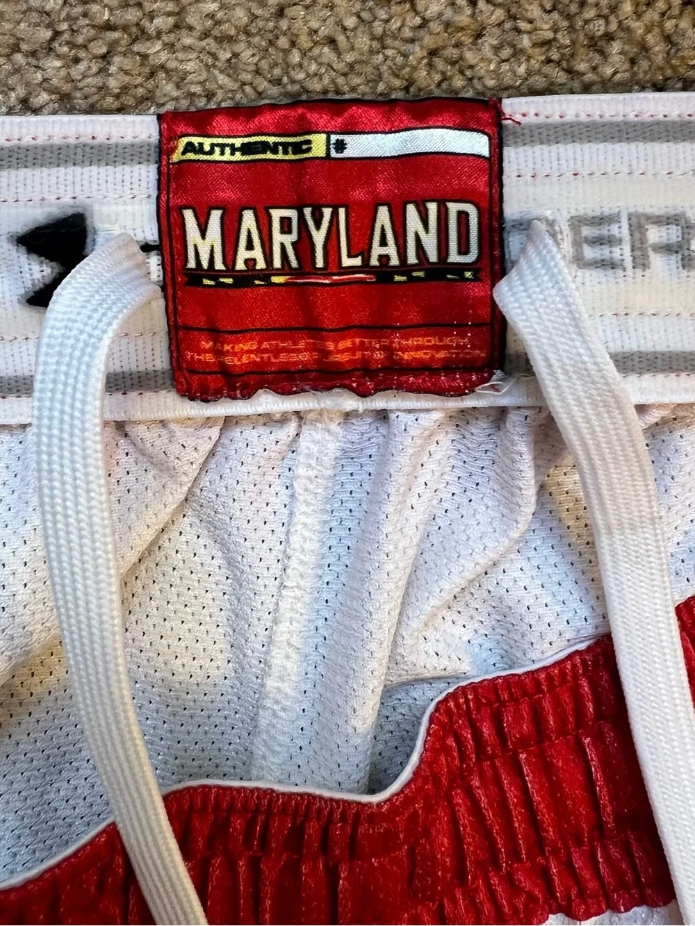 Under Armour Maryland Terrapins authentic team issued lacrosse game shorts